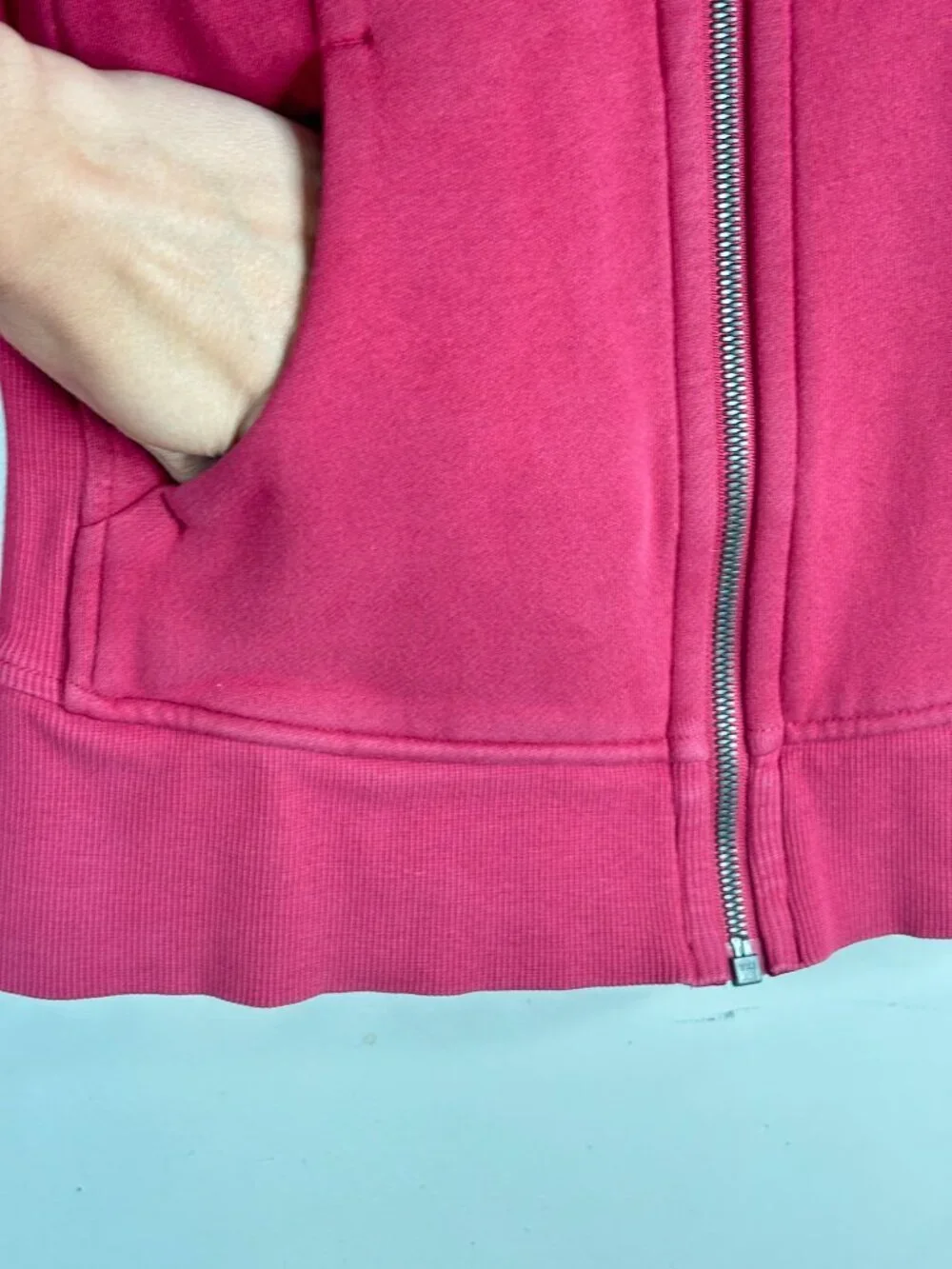 Lululemon Scuba Full-Zip Hoodie Vintage Rose Size 4 Cotton Fleece Thumb Holes
